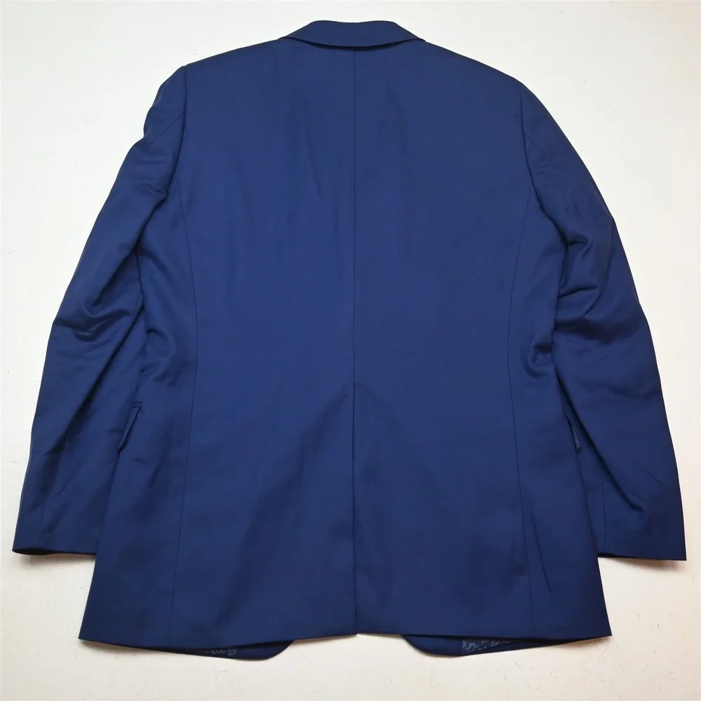 Indochino 40S 34x30 Blue 100% Wool Slim Mens Jacket Pants Suit